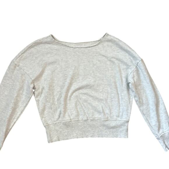 Anthropologie Maeve Ligonier Terry Sweatshirt Light Gray Size Large - Picture 7 of 11
